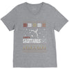 santa sagittarius christmas ugly t shirts V-Neck Tee