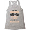 I am Not Super Woman But I'm Fighting Uterine Cancer So Close Enough Racerback Tank