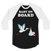 Baby On Board with Stork 3/4 Sleeve Shirt