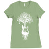 nature guitar white tree music banksy art Ladies Fitted T-Shirt