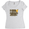 beer pong Women's Triblend Scoop T-shirt