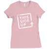 this side up funny drinking Ladies Fitted T-Shirt