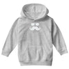 hipster glasses and moustache Youth Hoodie