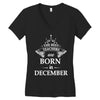 the best teachers are born in december Women's V-Neck T-Shirt