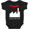 factory records   retro record label   mens music Baby Bodysuit
