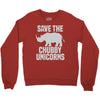 save the chubby unicorns (2) Crewneck Sweatshirt
