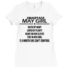 Smartass May Girl Ladies Fitted T-Shirt
