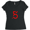 red logo best Women's Triblend Scoop T-shirt