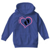 Baby Girl with Heart Any Name Customized Youth Hoodie