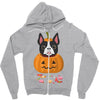 haloween french bulldog Zipper Hoodie
