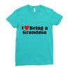 i love being a grandma Ladies Fitted T-Shirt