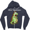 oh no monster Zipper Hoodie