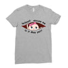 May Peeking Out Baby Girl Ladies Fitted T-Shirt
