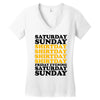 saturday sunday shitday Women's V-Neck T-Shirt