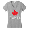 canada fuckin eh Women's V-Neck T-Shirt