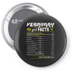 February Girl Facts Pisces Pin-back button