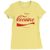 enjoy cocaine funny gray Ladies Fitted T-Shirt
