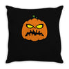 pumpkin zombie Throw Pillow