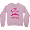 queens are born in february Crewneck Sweatshirt