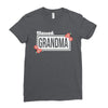 blessed grandma with flower white color Ladies Fitted T-Shirt