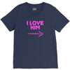 I Love Him V-Neck Tee