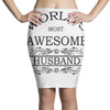 world's most amazing husband greeting Pencil Skirts