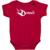 the damned band logo screen printed retro Baby Bodysuit