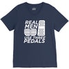 real men use 3 pedals V-Neck Tee