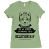 I Am Cat Actually In A Very Commited Relationship Ladies Fitted T-Shirt