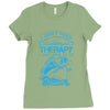 I Dont Need Therapy Need Fishing Ladies Fitted T-Shirt