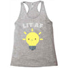 lit af kawaii light bulb Racerback Tank