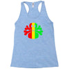 rasta skull and crossbones Racerback Tank
