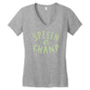 spelin chanp best trending Women's V-Neck T-Shirt