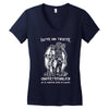 vater und tochter unzertrennlism Women's V-Neck T-Shirt