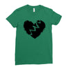broken heart xxx black Ladies Fitted T-Shirt