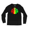 rasta skull and crossbones Long Sleeve Shirts