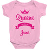queens are born in june Baby Onesie
