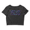 santa colorful glitter Crop Top