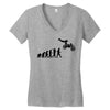 evolution of a biker dirt bike mx motocross t shirt men Women's V-Neck T-Shirt