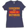 Legends Are Born In October Ladies Fitted T-Shirt