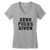 Zero Fucks Given Women's V-Neck T-Shirt