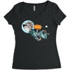 astronaut dog Women's Triblend Scoop T-shirt