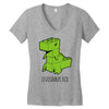 legosaurus rex Women's V-Neck T-Shirt