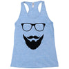 beard and glasses Racerback Tank