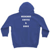 weekends coffe and dogs white back Youth Hoodie