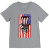 july 4th skull V-Neck Tee
