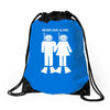 never dive alone scuba diving Drawstring Bags