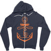 anchored faith Zipper Hoodie
