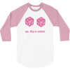 all natural 20 breasts dice 3/4 Sleeve Shirt