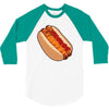 hotdogs on a bun 3/4 Sleeve Shirt